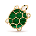 18K Lucky Animals Turtle Clip Brooch
