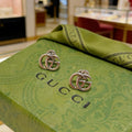 18K GG White Gold Earrings