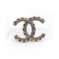 18K CC Diamonds Brooch