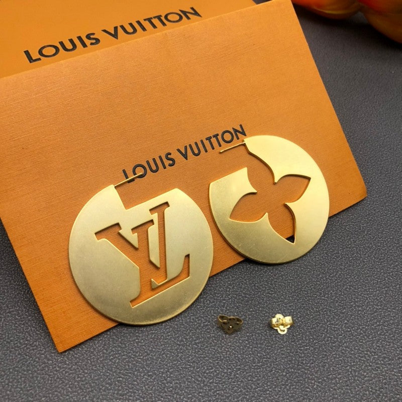 18K Louis Hollow Gold Earrings
