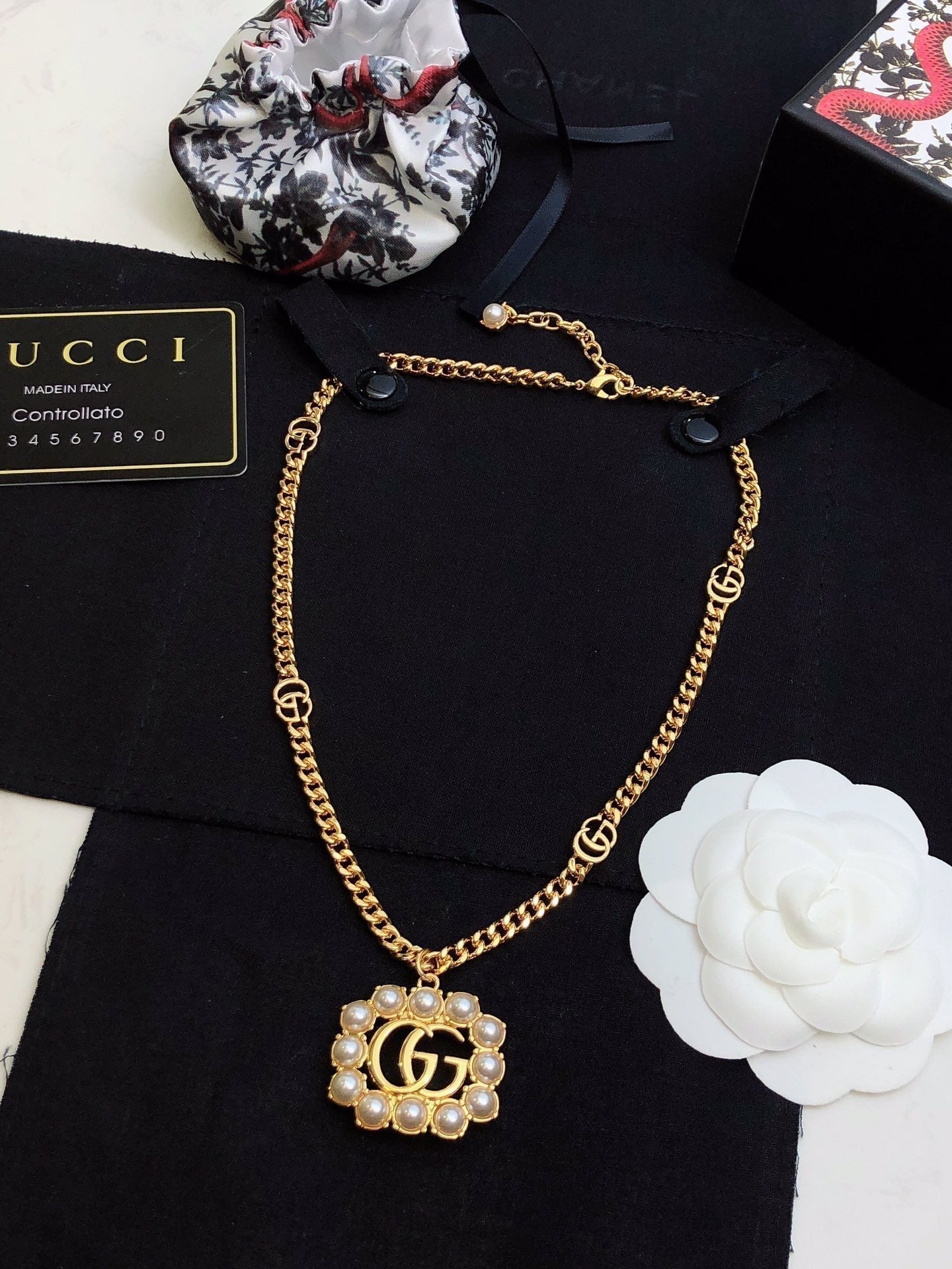 18K GG Pearl Necklace