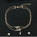 18K CC Star Pearl Necklace