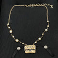18K CC Bag Pearl Necklace