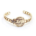 18K CC Open Bracelet