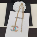 18K CC Color Crystals Necklace