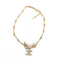 18K CC Flower Diamond Necklace