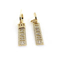 18K CC Crystals Long Letter Earrings