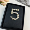 18K CC No.5 Pearl Gold Brooch