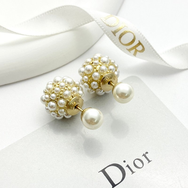 18K CD Pearl Gold Earrings