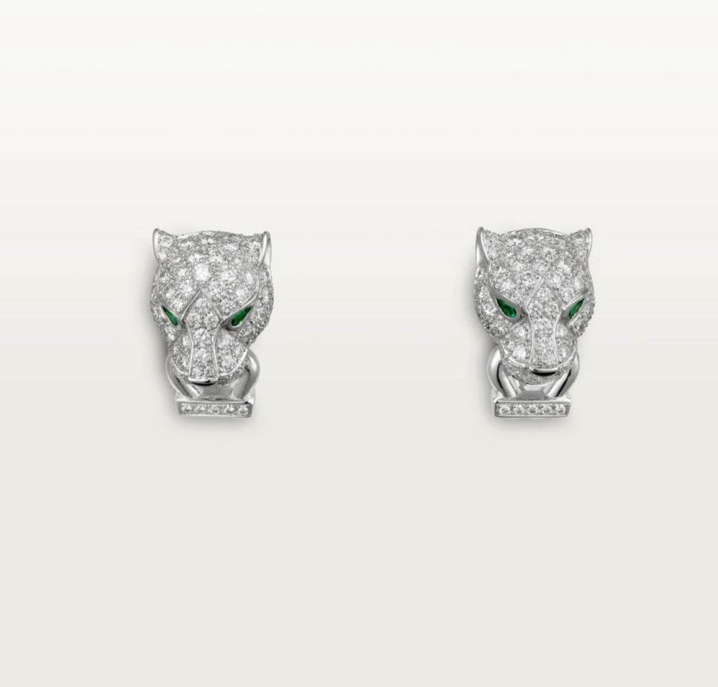 18K Panthère De Diamond Earrings