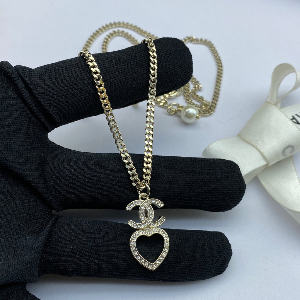 18K CC Heart Chain Necklace
