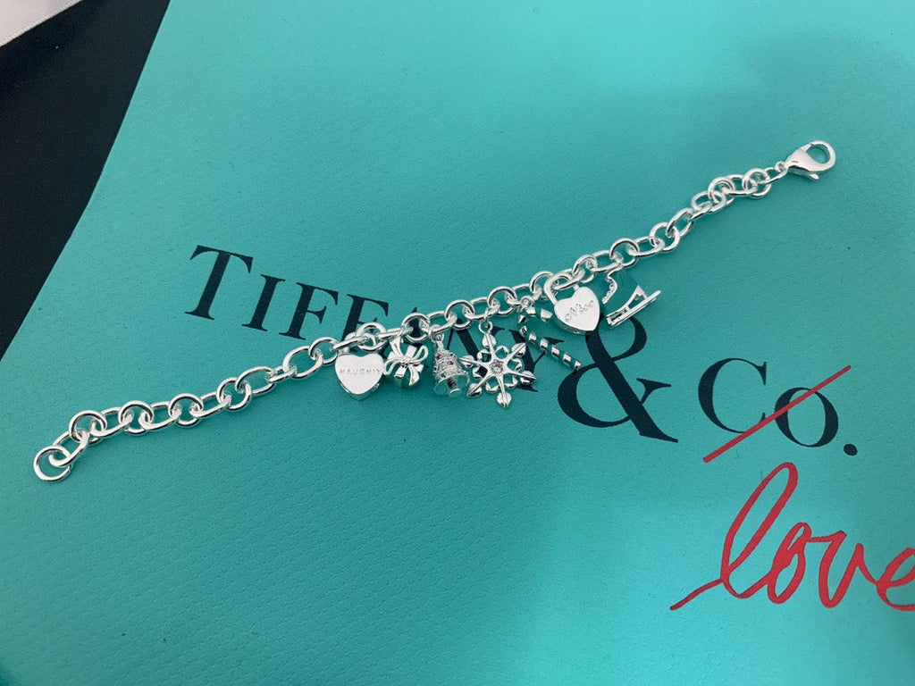 18K T Christmas Tag Bracelet