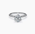 18K T Pave Tiffany Setting Engagement Ring