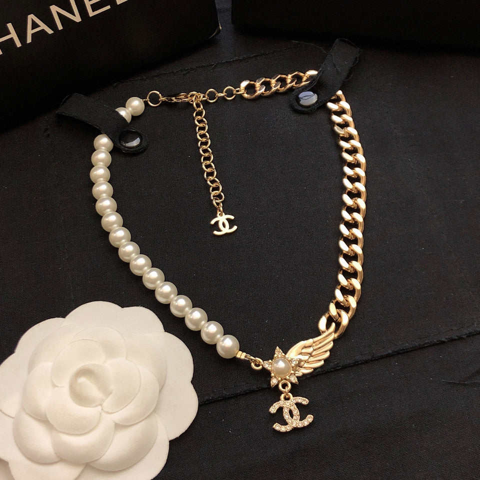 18K CC Wing Chain Necklace