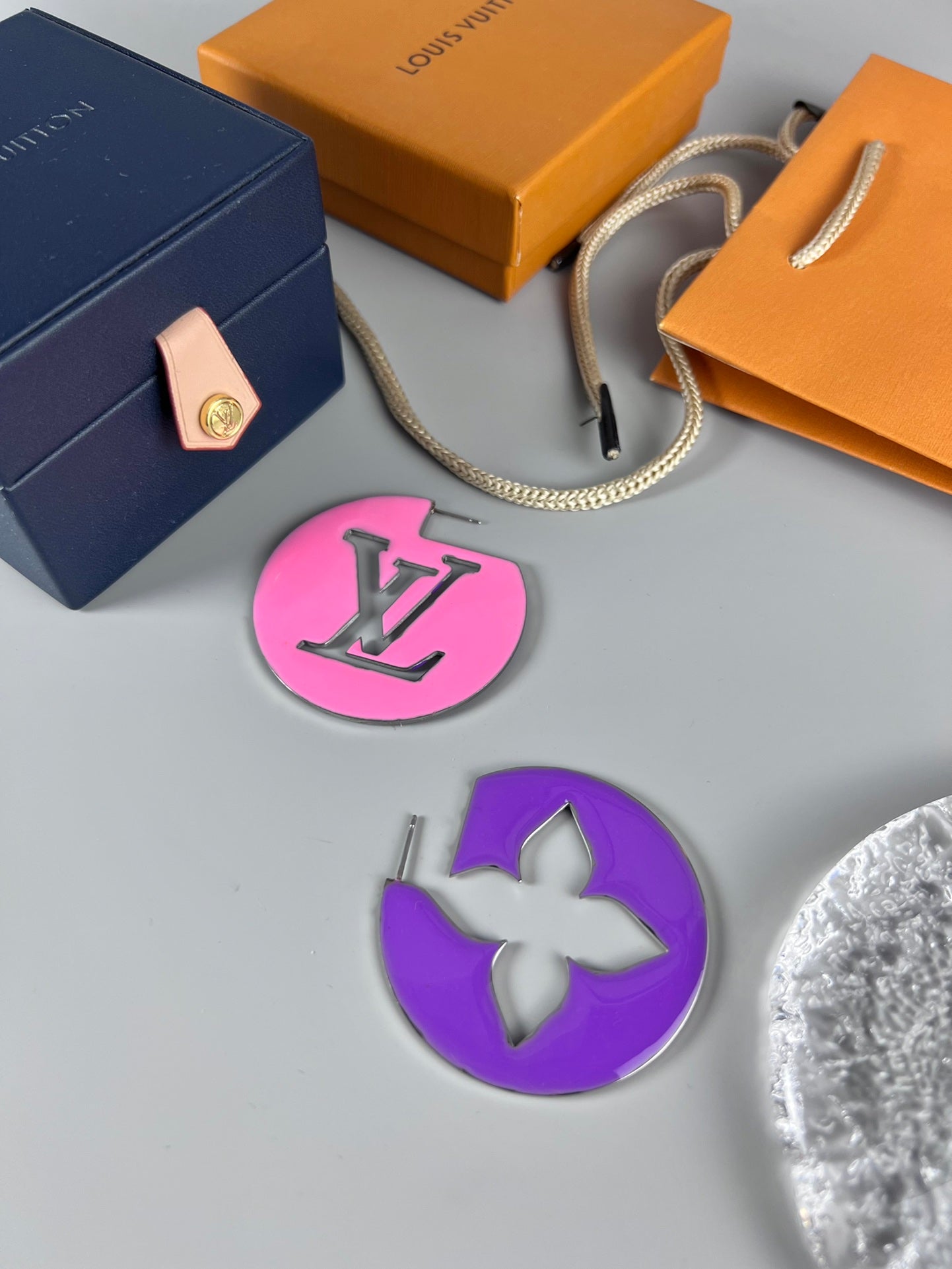 18k Louis Perfect Match Pink/Purple Earrings