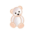 18K Lucky Animals Teddy Bear Clip Brooch
