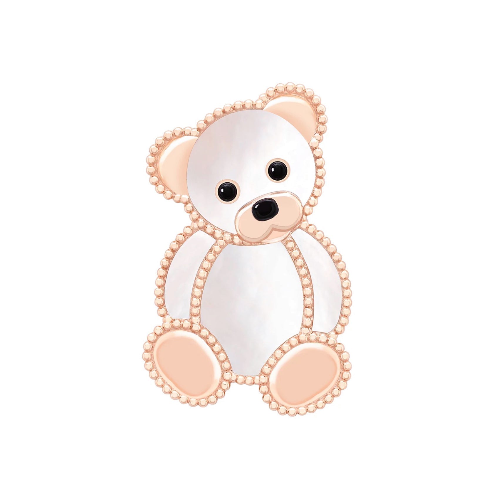 18K Lucky Animals Teddy Bear Clip Brooch