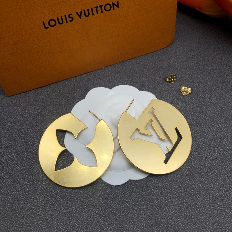 18K Louis Hollow Gold Earrings