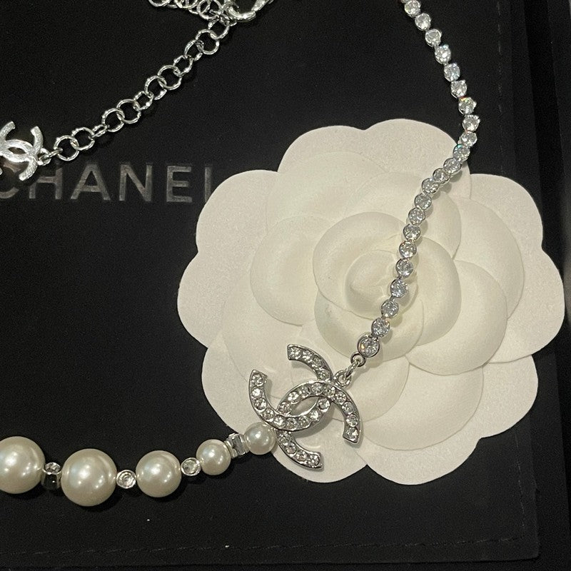 18K CC Pearl Chain Necklace