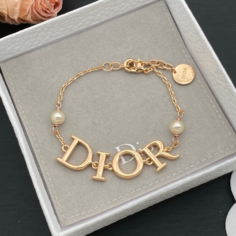 18K CD Pearl Rose Gold Bracelet