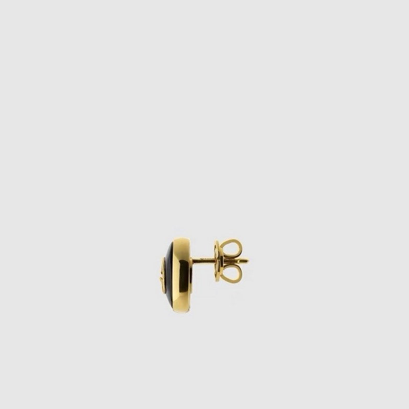 18K GG Black Gold Earrings