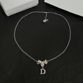 18K CD Bowknot Vintage Necklace