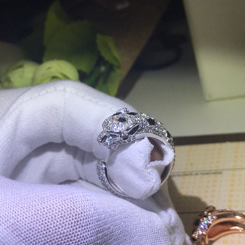 18K Panthere De Diamond Ring