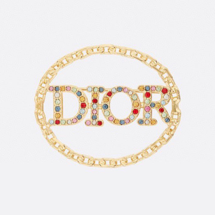 18K CD Revolution Color Crystals Brooch
