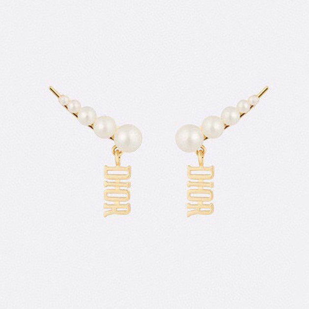 18K CD Revolution Resin Pearls Earrings