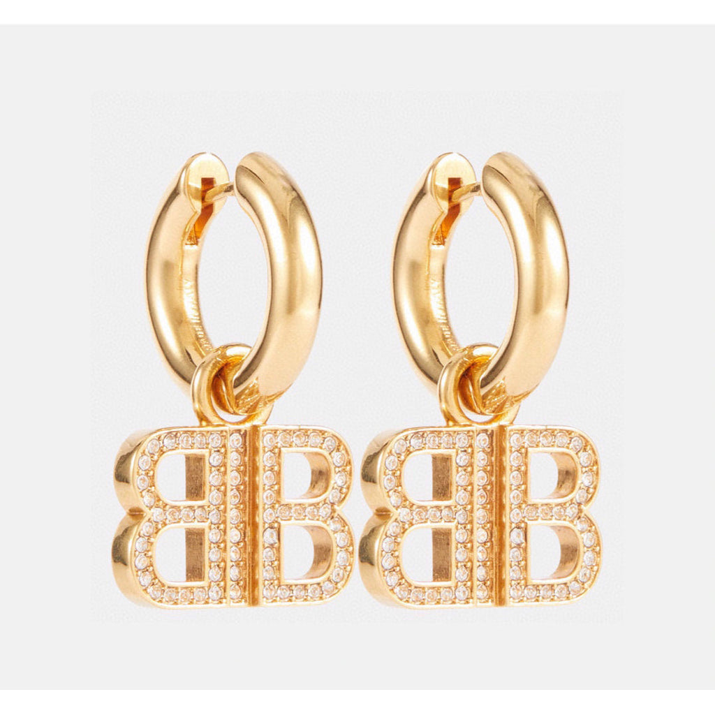 18K BB Pendant Earrings
