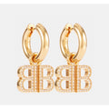 18K BB Pendant Earrings