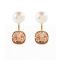 18K Vlogo Crystal Earrings