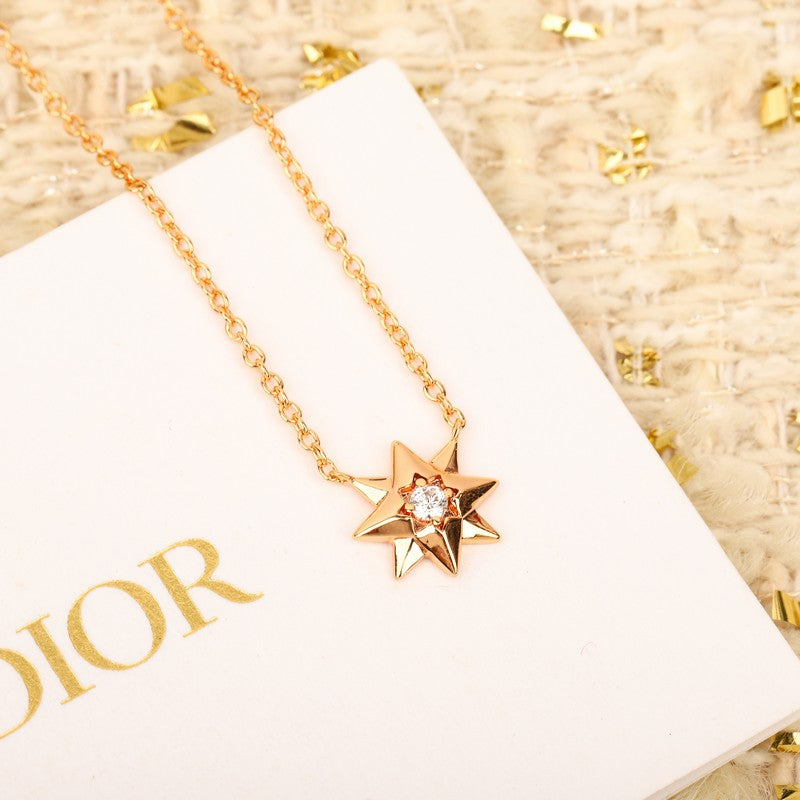 18K CD Star Diamond Necklace