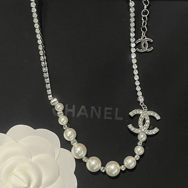 18K CC Pearl Chain Necklace