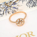 18K CD Compass Diamond Gold Ring