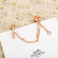 18K Chaine D'Ancre Rose Gold Diamond Earrings