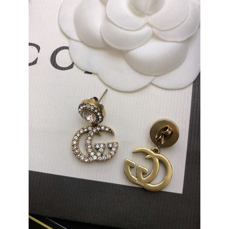 18K GG Crystal Pendant Earrings