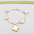 18K Magic Alhambra Five Pearls Motifs Clover Bracelet