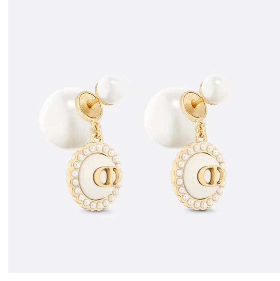 18K CD Pearls Earrings
