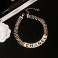 18K CC White Logo Choker Necklace