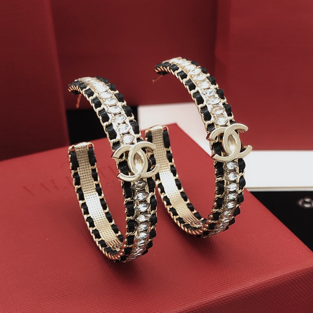 18K CC Strass Earrings