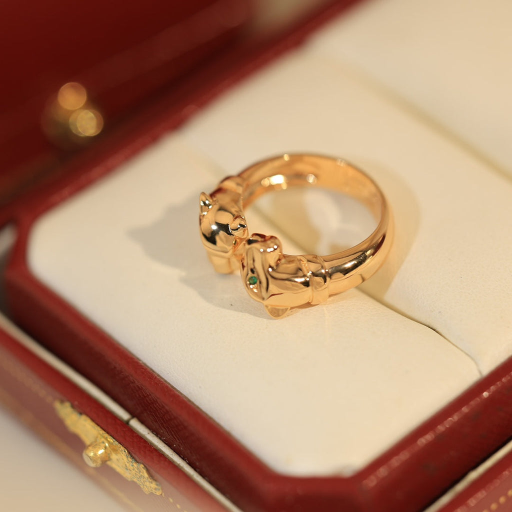 18K Panthere De Open Ring