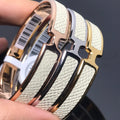 18K Olympe White H Bracelet