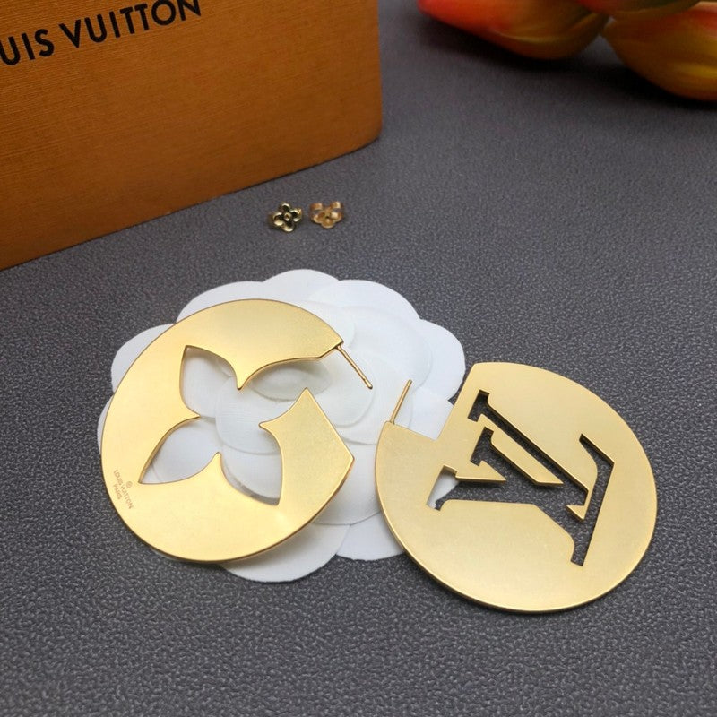18K Louis Hollow Gold Earrings
