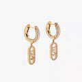 18K F OLock Earrings