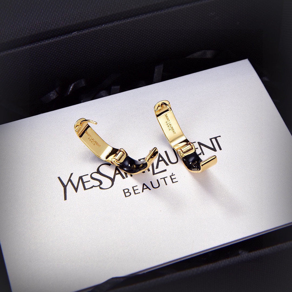 18K Saint Black Earrings