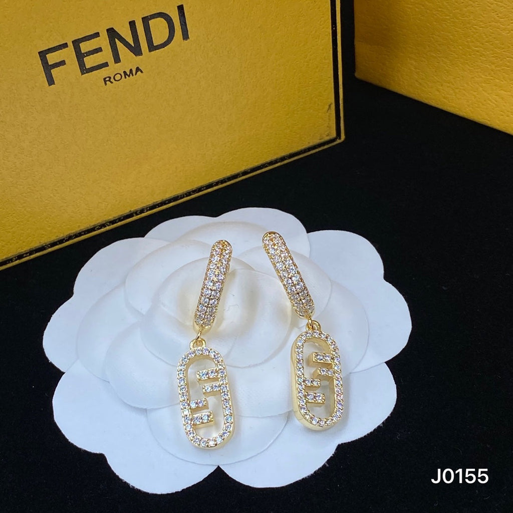 18K F OLock Diamonds Earrings