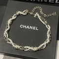 18K CC Pearls Gold Necklace