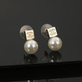 18K CC Pearls Earrings