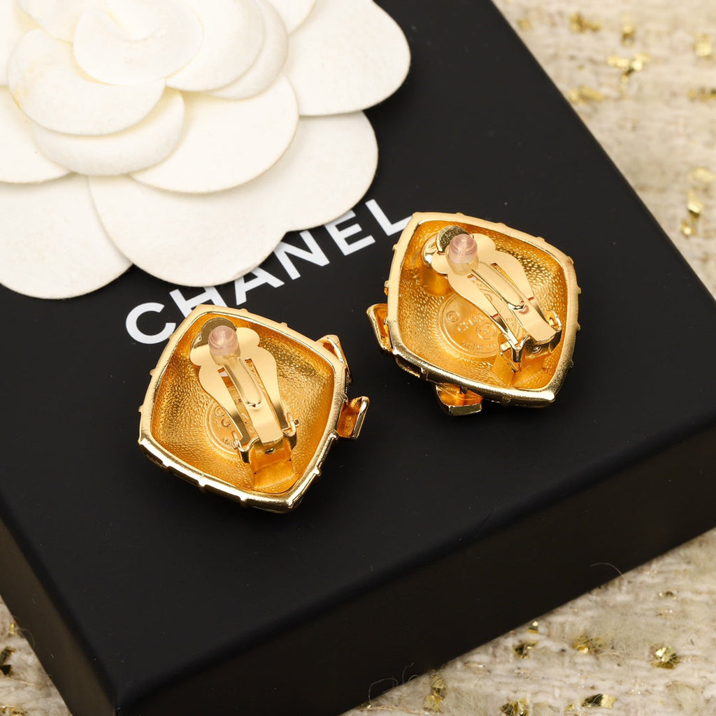 18K CC Vintage Earrings